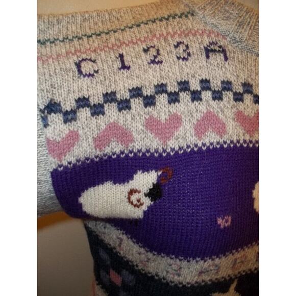 Woolrich Vintage Heather Gray Sampler Print Sweater M - Picture 5 of 12